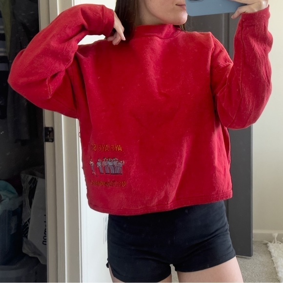 VINTAGE U.S. Navy Girls Cropped Pullover Sweatshirt - Picture 8 of 8